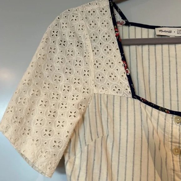 NWOT Madewell X The New Denim Project Patchwork Square Neck Dress - Picture 5 of 5